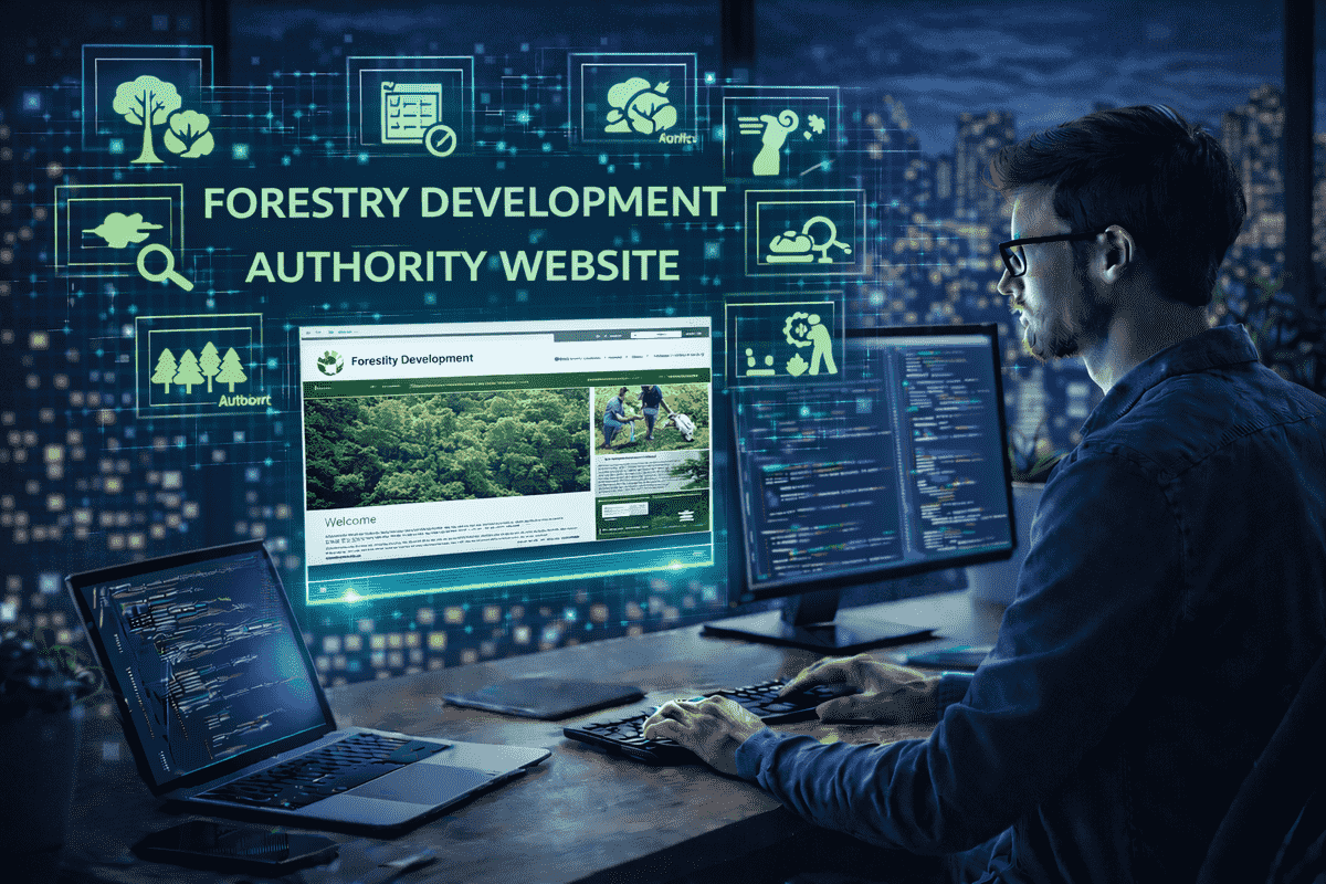 Forestry development authority website providing resources, policies, and forestry updates