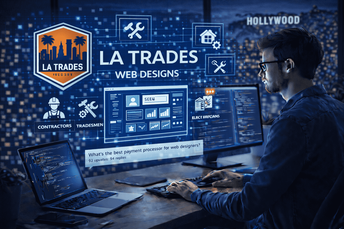 LA trades web designs tailored for construction, plumbing, electrical, and service businesses