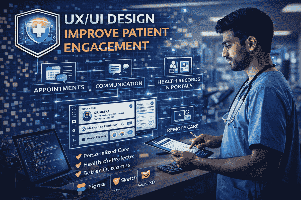 UX/UI design improve patient engagement through intuitive healthcare interfaces