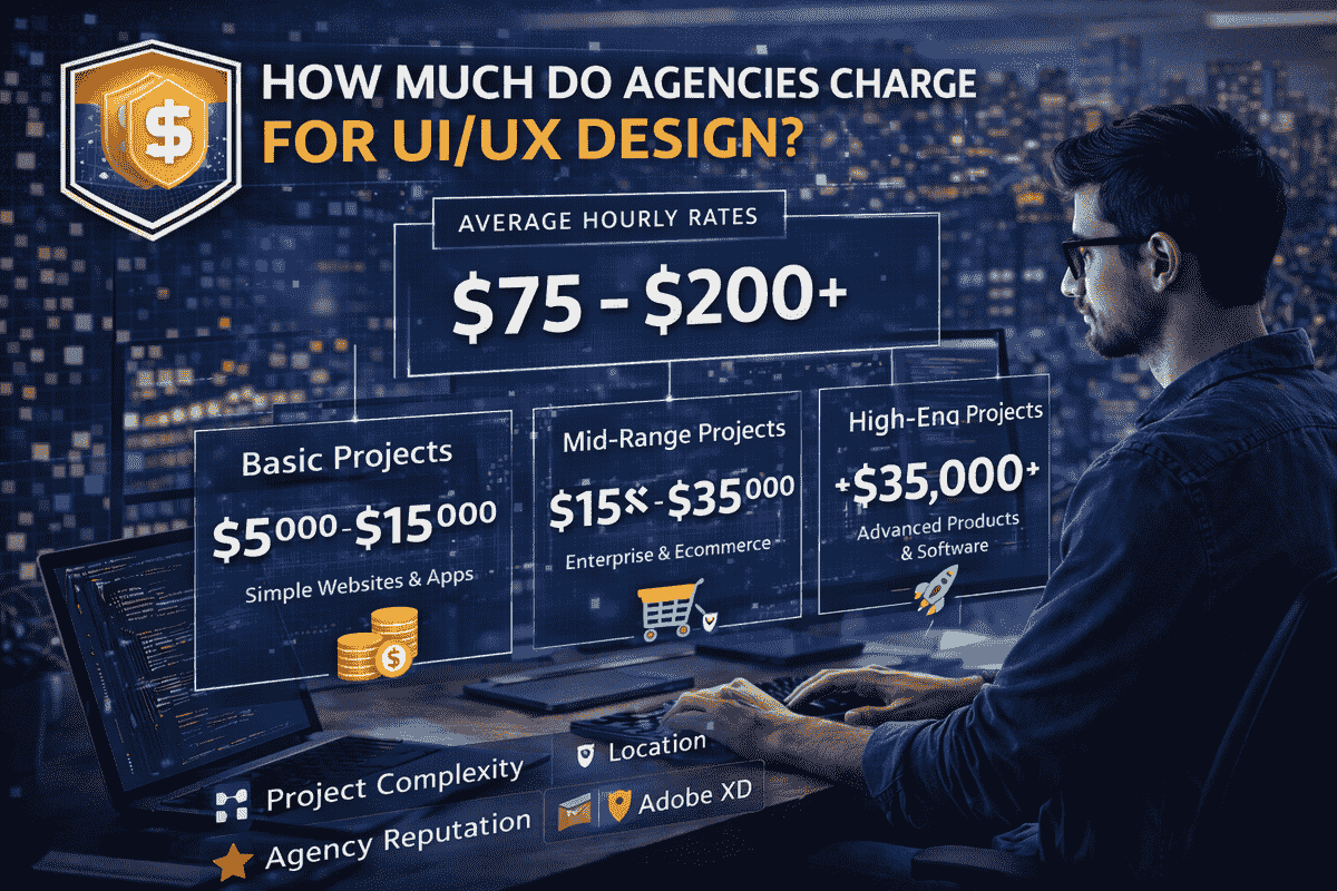 How much do agencies charge for UI UX design based on project scope and complexity
